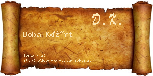 Doba Kürt névjegykártya